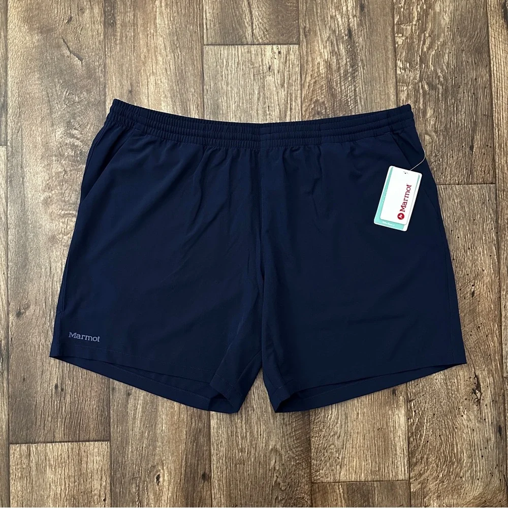 Marmot Athletic Shorts Mens Size XXL Navy Blue
